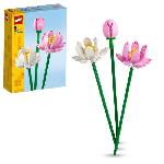 LEGO 40647 Creator Les Fleurs de Lotus. Kit de Construction pour Filles et Garçons Des 8 Ans. avec 3 Fleurs Artificielles