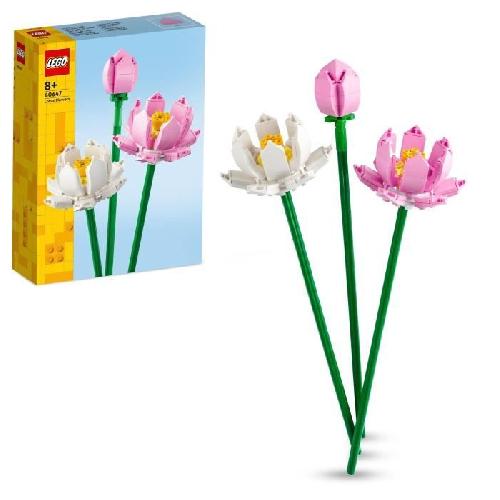 Jeu D'assemblage - Jeu De Construction - Jeu De Manipulation LEGO 40647 Creator Les Fleurs de Lotus. Kit de Construction pour Filles et Garçons Des 8 Ans. avec 3 Fleurs Artificielles
