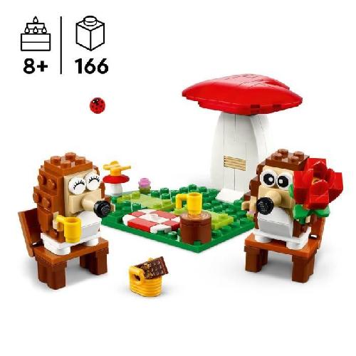 Jeu D'assemblage - Jeu De Construction - Jeu De Manipulation LEGO 40711 Le pique-nique des hérissons - Jouet avec un champignon a construire des 8 ans