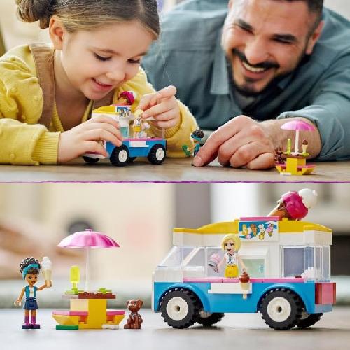 Jeu D'assemblage - Jeu De Construction - Jeu De Manipulation LEGO 41715 Friends Le Camion de Glaces. Jouet a Construire avec Figurines Chien. Véhicule et Mini-Poupées Dash et Andrea. des 4