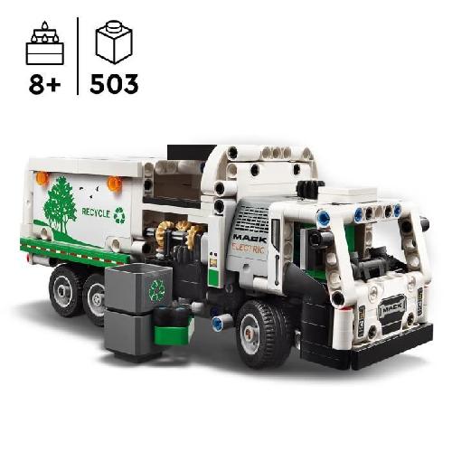 Jeu D'assemblage - Jeu De Construction - Jeu De Manipulation LEGO 42167 Technic Mack LR Electric Camion Poubelle. Jouet de Camion Électrique. Véhicule de Recyclage