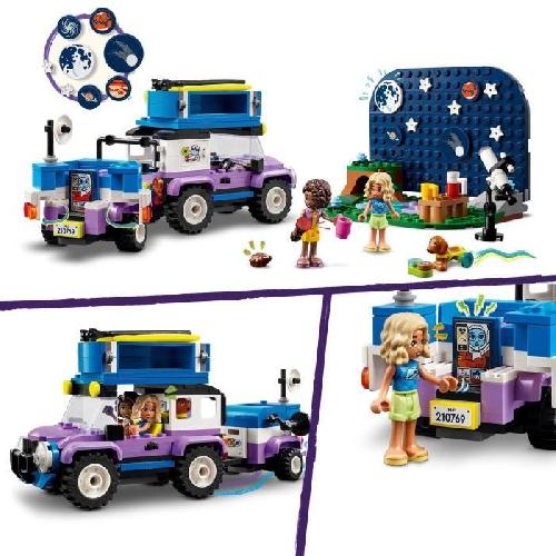 Jeu D'assemblage - Jeu De Construction - Jeu De Manipulation LEGO 42603 Friends Le Camping-Car d'Observation des Étoiles. Jouet pour Enfants. avec Figurines Animales. plus Mini-Poupées