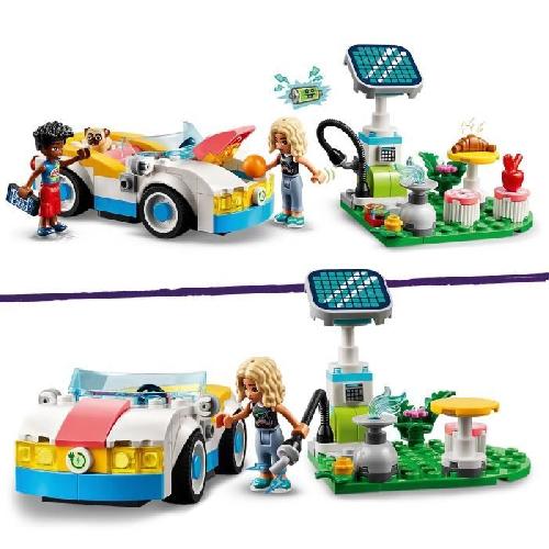 Jeu D'assemblage - Jeu De Construction - Jeu De Manipulation LEGO 42609 Friends La Voiture Électrique et la Borne de Recharge.  Jouet de Voiture. avec les Figurines Nova et Zac