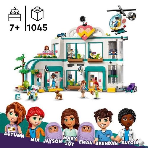 Jeu D'assemblage - Jeu De Construction - Jeu De Manipulation LEGO 42621 Friends L'Hôpital de Heartlake City. Jouet avec Hélicoptere et Figurines incluant Autumn et un Chien