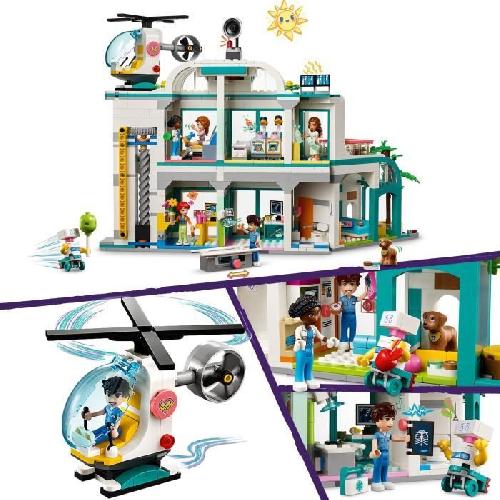 Jeu D'assemblage - Jeu De Construction - Jeu De Manipulation LEGO 42621 Friends L'Hôpital de Heartlake City. Jouet avec Hélicoptere et Figurines incluant Autumn et un Chien