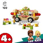 Jeu D'assemblage - Jeu De Construction - Jeu De Manipulation LEGO 42633 Friends Le Food-Truck de Hot-Dogs. Jouet de Restaurant Mobile. avec Figurines et Chat. Cadeau Enfants