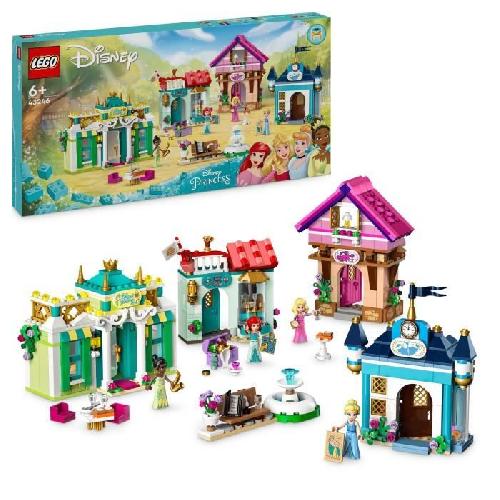 Jeu D'assemblage - Jeu De Construction - Jeu De Manipulation LEGO 43246 Disney Princess Les Aventures des Princesses Disney au Marché. Jouet avec 4 Mini Poupées : Ariel. Cendrillon