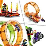 Jeu D'assemblage - Jeu De Construction - Jeu De Manipulation LEGO 60339 City Stuntz L'Arene de Cascade avec Double Looping. Monster Truck Jouet. avec Moto. Figurine Cascadeur. Enfants Des 7