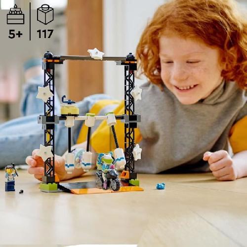 Jeu D'assemblage - Jeu De Construction - Jeu De Manipulation LEGO 60341 City Stuntz Le Défi de Cascade : Les Balanciers. Jouet Moto d'Aventure de Stunt Bike pour Filles et Garçons des 5 ans