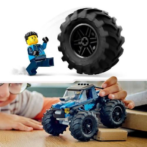 Jeu D'assemblage - Jeu De Construction - Jeu De Manipulation LEGO 60402 City Le Monster Truck Bleu. Jouet Camion Tout-Terrain et Minifigurine de Conducteur. Cadeau Enfants