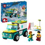 LEGO 60403 City L'Ambulance de Secours et le Snowboardeur. Jeu Enfants avec Jouet de Véhicule Médical et Minifigurines