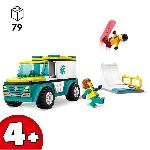 Jeu D'assemblage - Jeu De Construction - Jeu De Manipulation LEGO 60403 City L'Ambulance de Secours et le Snowboardeur. Jeu Enfants avec Jouet de Véhicule Médical et Minifigurines