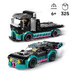 Jeu D'assemblage - Jeu De Construction - Jeu De Manipulation LEGO 60406 City La Voiture de Course et le Camion de Transport de Voitures. Jouet avec Véhicule. Minifigurines de Pilote
