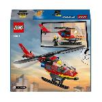 Jeu D'assemblage - Jeu De Construction - Jeu De Manipulation LEGO 60411 City L'Hélicoptere de Secours des Pompiers. Jouet avec Minifigurines de Pilote Pompier. Cadeau pour Enfants