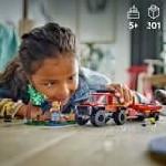Jeu D'assemblage - Jeu De Construction - Jeu De Manipulation LEGO 60412 City Le Camion de Pompiers 4x4 et le Canot de Sauvetage. Jouet avec Bateau. Remorque et Minifigurines