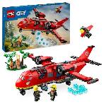 LEGO 60413 City L'Avion de Sauvetage des Pompiers. Jouet avec 3 Minifigurines de Pilote. Pompiere