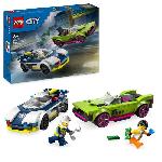 LEGO 60415 City La Course-Poursuite entre la Voiture de Police et la Super Voiture. Jouet avec Minifigurines. Cadeau Enfants