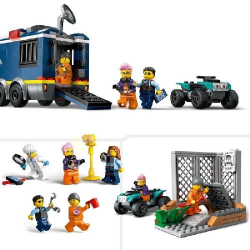 Jeu D'assemblage - Jeu De Construction - Jeu De Manipulation LEGO 60418 City Le Laboratoire de Police Scientifique Mobile. Jouet de Quad. Cadeau Enfants Des 7 Ans. et Minifigurines