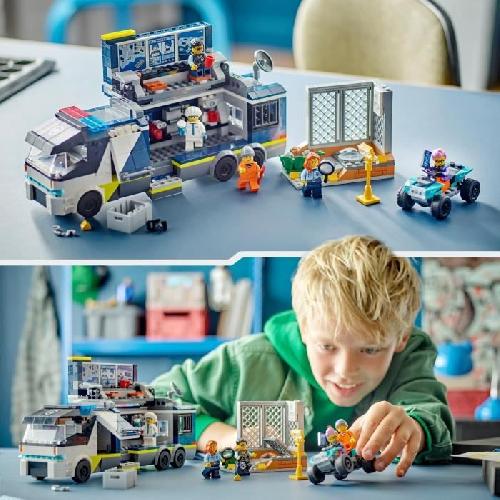 Jeu D'assemblage - Jeu De Construction - Jeu De Manipulation LEGO 60418 City Le Laboratoire de Police Scientifique Mobile. Jouet de Quad. Cadeau Enfants Des 7 Ans. et Minifigurines