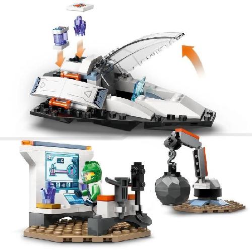 Jeu D'assemblage - Jeu De Construction - Jeu De Manipulation LEGO 60429 City Le Vaisseau et la Découverte de l'Astéroide. Jouet avec 2 Minifigurines d'Astronautes et Figurine Alien