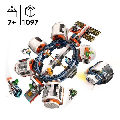 Jeu D'assemblage - Jeu De Construction - Jeu De Manipulation LEGO 60433 City La Station Spatiale Modulaire. Jouet avec Navette. Exploration de l'Espace. avec 6 Minifigurines