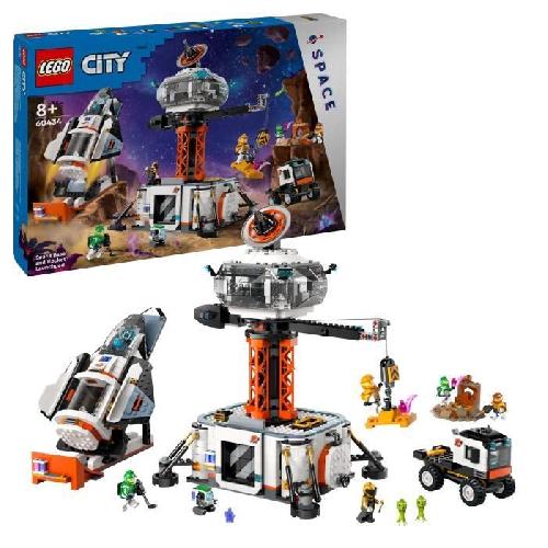Jeu D'assemblage - Jeu De Construction - Jeu De Manipulation LEGO 60438 City La Station Spatiale et la Base de Lancement de Fusees. Jouet sur L'Espace. avec Robot et 6 Minifigurines