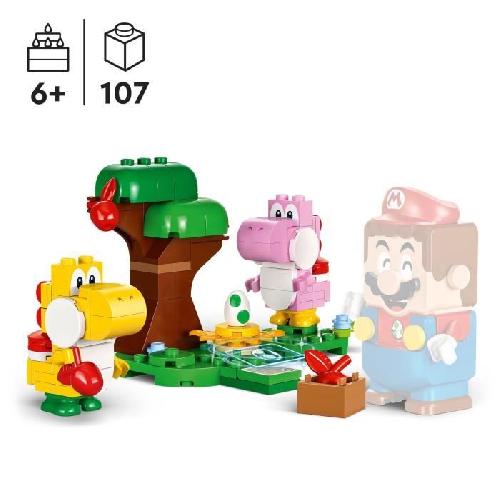 Jeu D'assemblage - Jeu De Construction - Jeu De Manipulation LEGO 71428 Super Mario Ensemble d'Extension Foret de Yoshi. Jouet pour Enfants avec 2 Figurines Yoshi
