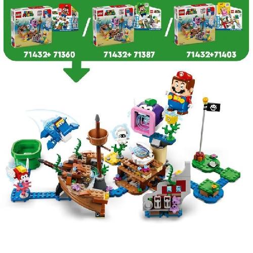 Jeu D'assemblage - Jeu De Construction - Jeu De Manipulation LEGO 71432 Super Mario Ensemble d'Extension Aventure dans l'Epave Engloutie avec Dorrie. Jouet avec Figurines de Cheep Cheep