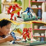 Jeu D'assemblage - Jeu De Construction - Jeu De Manipulation LEGO 71808 NINJAGO Le Robot Élémentaire du Feu de Kai. Jouet Ninja avec Figurine Personnalisable Plus Minifigurines Kai et Zane