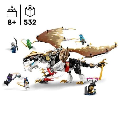Jeu D'assemblage - Jeu De Construction - Jeu De Manipulation LEGO 71809 NINJAGO Egalt le Maître Dragon. Jouet Ninja avec 5 Minifigurines Ninja dont Personnages Lloyd et Nya
