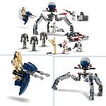 Jeu D'assemblage - Jeu De Construction - Jeu De Manipulation LEGO 75372 Star Wars Pack de Combat des Clone Troopers et Droides de Combat. Jouet avec Speeder Bike et Figurine