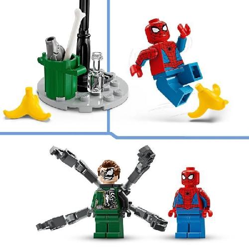 Jeu D'assemblage - Jeu De Construction - Jeu De Manipulation LEGO 76275 Marvel La Course-poursuite en Moto - Spider-Man contre Docteur Octopus. Jouet avec Moto avec Canons