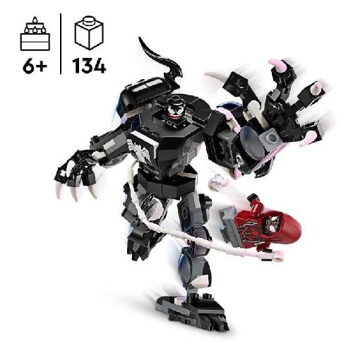 Jeu D'assemblage - Jeu De Construction - Jeu De Manipulation LEGO 76276 Marvel L'Armure Robot de Venom contre Miles Morales. Jouet de Construction avec Minifigurines