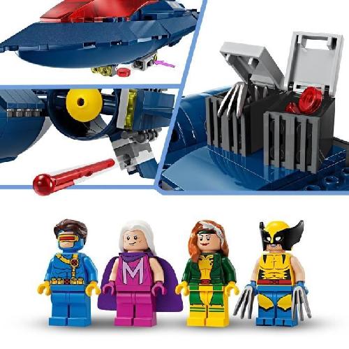 Jeu D'assemblage - Jeu De Construction - Jeu De Manipulation LEGO 76281 Marvel Le X-Jet des X-Men. Jouet d'Avion. Chasseur avec Minifigurines de Super-Héros : Wolverine