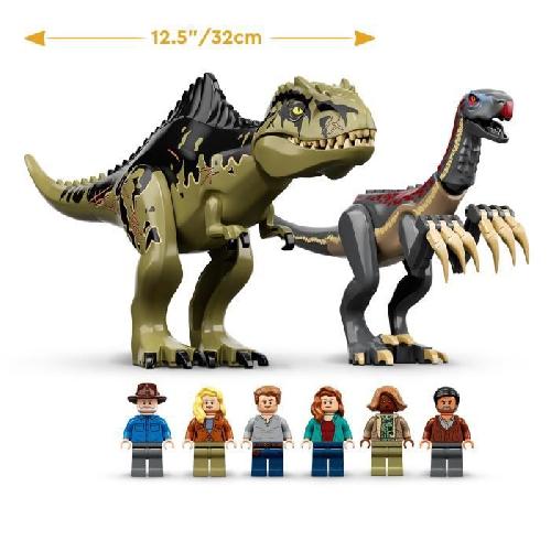 Jeu D'assemblage - Jeu De Construction - Jeu De Manipulation LEGO 76949 Jurassic World L'Attaque du Giganotosaurus et du Therizinosaurus. Hélicoptere et Figurine de Dinosaure