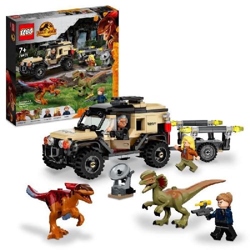 Jeu D'assemblage - Jeu De Construction - Jeu De Manipulation LEGO 76951 Jurassic World Le Transport du Pyroraptor et du Dilophosaurus. Dinosaures avec Buggy Tout-Terrain. des 7 Ans