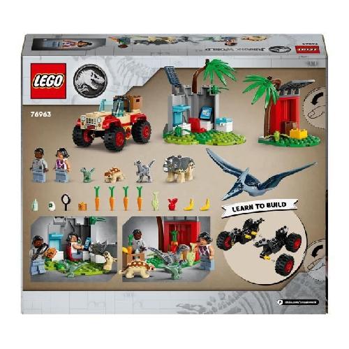 Jeu D'assemblage - Jeu De Construction - Jeu De Manipulation LEGO 76963 Jurassic World Le Centre de Sauvetage des Bébés Dinosaures. Jouet avec Figurines Triceratops et Velociraptor
