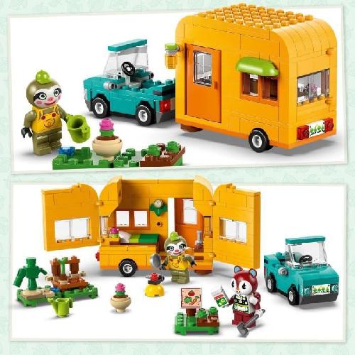 Jeu D'assemblage - Jeu De Construction - Jeu De Manipulation LEGO Animal Crossing 77054 Caravane et stand de jardinage de Racine - Jouet voiture