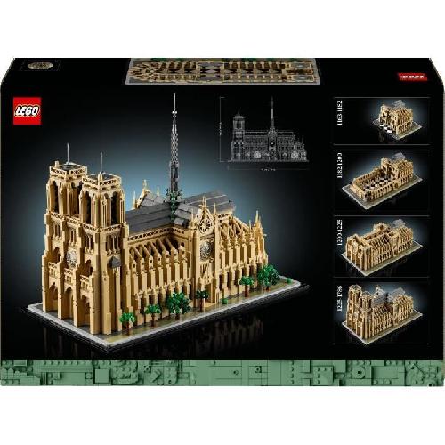 Jeu D'assemblage - Jeu De Construction - Jeu De Manipulation LEGO Architecture 21061 Notre-Dame de Paris - Set de Construction pour Adultes