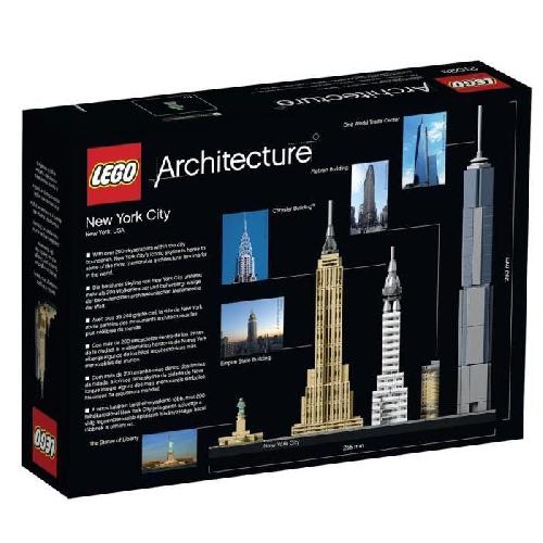 Jeu D'assemblage - Jeu De Construction - Jeu De Manipulation LEGO Architecture - New York - Statue de la Liberté - Maquette Miniature - 598 pieces