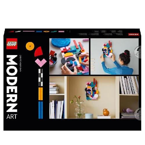 Jeu D'assemblage - Jeu De Construction - Jeu De Manipulation LEGO ART 31210 Art Moderne. Créer une Toile Murale Abstraite Colorée. Activité Manuelle pour Adultes