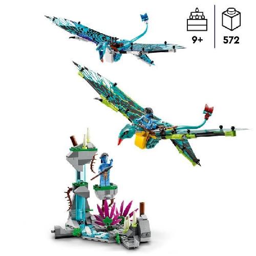 Jeu D'assemblage - Jeu De Construction - Jeu De Manipulation LEGO Avatar 75572 Le Premier Vol en Banshee de Jake & Neytiri. Jouet Pandora. avec Animaux