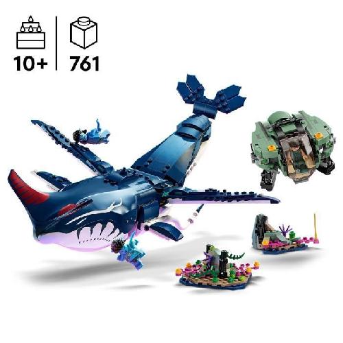 Jeu D'assemblage - Jeu De Construction - Jeu De Manipulation LEGO Avatar 75579 Payakan le Tulkun et Crabsuit. Jouet avec Figurine Animal. La Voie de l'Eau