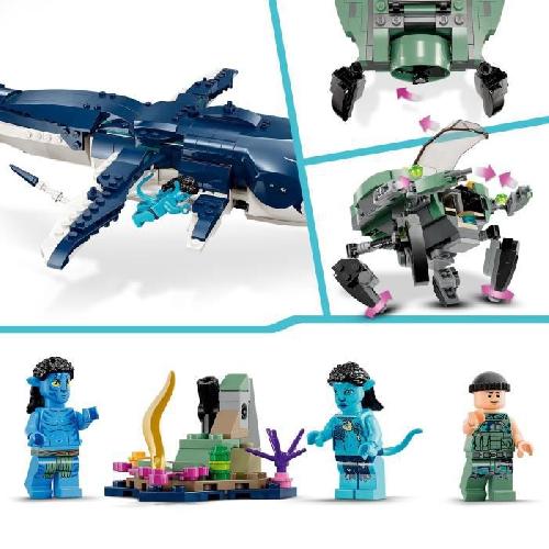 Jeu D'assemblage - Jeu De Construction - Jeu De Manipulation LEGO Avatar 75579 Payakan le Tulkun et Crabsuit. Jouet avec Figurine Animal. La Voie de l'Eau
