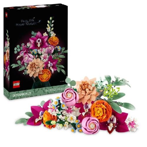 Jeu D'assemblage - Jeu De Construction - Jeu De Manipulation LEGO Botanique 10342 Le joli bouquet de fleurs roses - Set de construction pour adultes