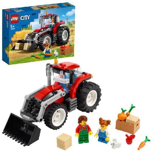 Jeu D'assemblage - Jeu De Construction - Jeu De Manipulation LEGO City 60287 Le Tracteur. Jouet de Construction. Animaux de la Ferme. Figurine de Lapin