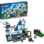 LEGO City 60316 Le Commissariat de Police. Jouet Hélicoptere. Voiture de Police. Chien Figurine. Camion Poubelle Jouet