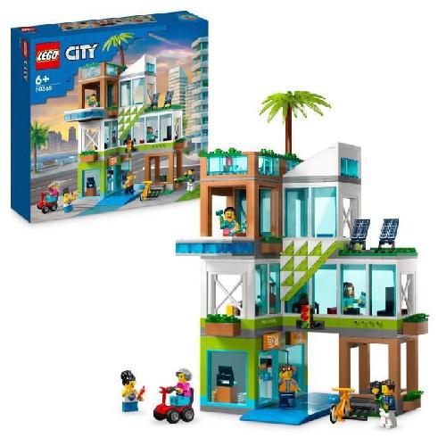 Jeu D'assemblage - Jeu De Construction - Jeu De Manipulation LEGO City 60365 L'Immeuble d'Habitation. Maquette Modulaire avec Chambres. Magasin et Vélo