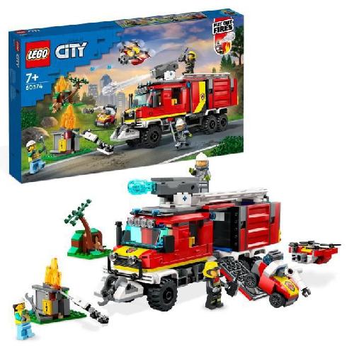 Jeu D'assemblage - Jeu De Construction - Jeu De Manipulation LEGO City 60374 Le Camion d'Intervention des Pompiers. Jouet avec Drones Modernes. et Figurines