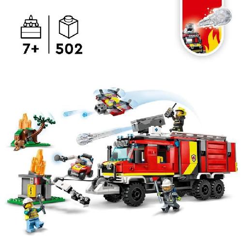 Jeu D'assemblage - Jeu De Construction - Jeu De Manipulation LEGO City 60374 Le Camion d'Intervention des Pompiers. Jouet avec Drones Modernes. et Figurines
